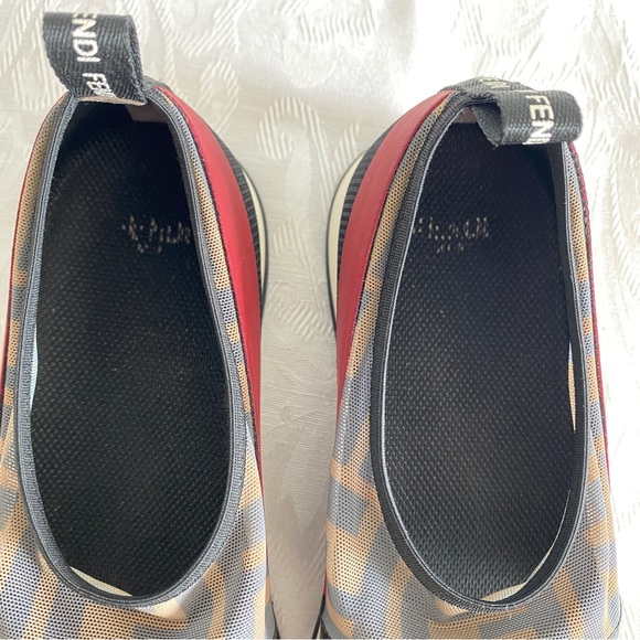 FENDI Technical Mesh Logo Sneakers - Picture 14 of 16
